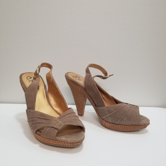 Tan Seychelles Slingback Platform Heels - Picture 3 of 8